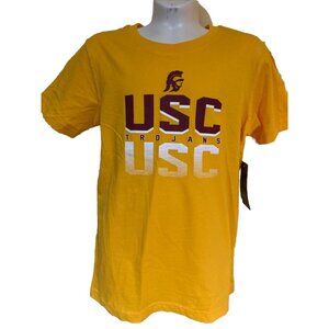 USC Trojans Colosseum Golden Yellow Crew Neck SS T-Shirt Youth Kid's M NEW